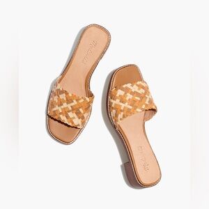 Madewell Tan Woven Mules